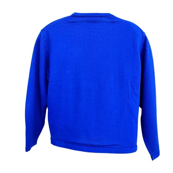 Diane Freis 80s Blue Purple Cardigan with Rhinestones L  XL  Volup Vintage NWOT - Picture 5 of 15